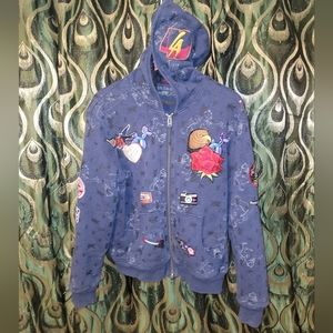 Custom Designer LA40 Zipper Hoodie sweater, size Large mens